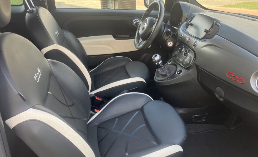 FIAT 500 SPORTUITVOERING-VELE OPTIES-HALF LEDER-50.000 KM